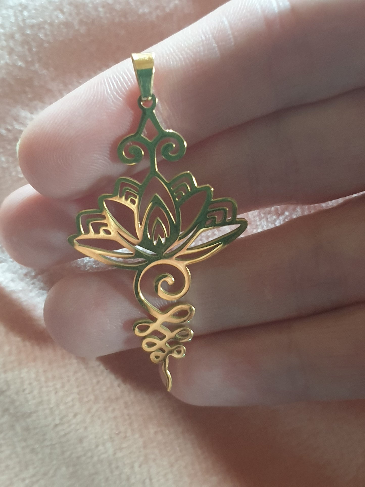 Pendentif Acier Inoxydable Lotus