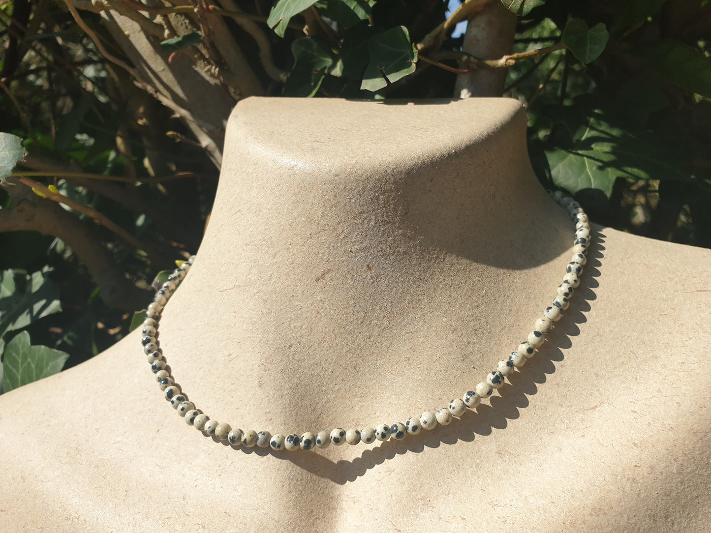 Collier en pierre de Jaspe Léopard