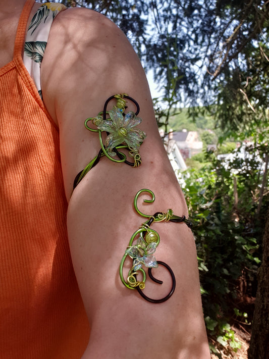 Bracelet de bras/Manchette VERT et NOIR