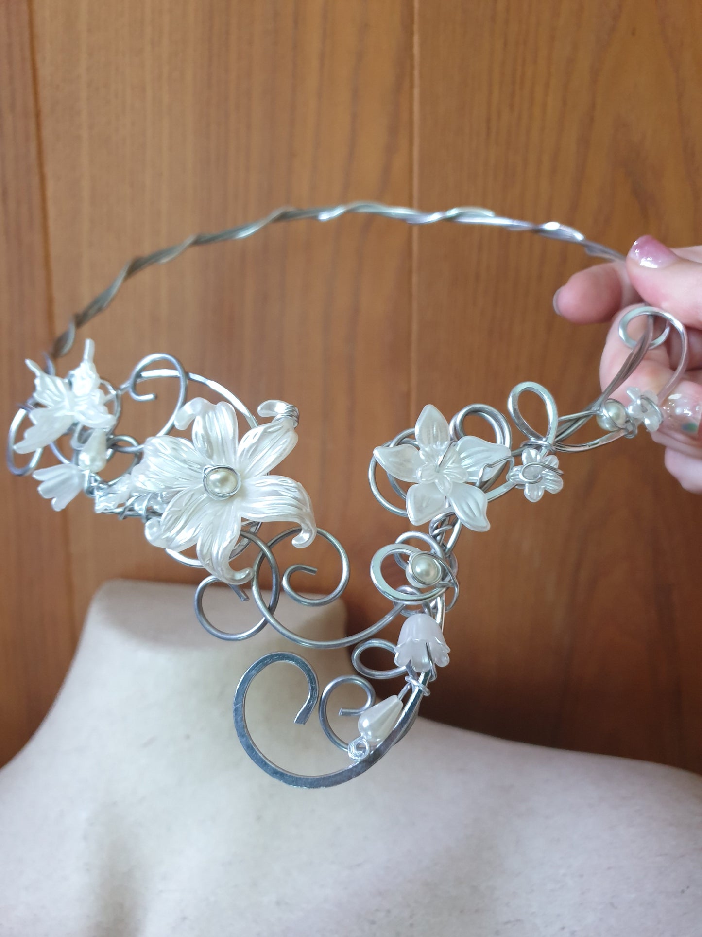 Collier Pièce UNiQUE Argenté Blanc Nacré