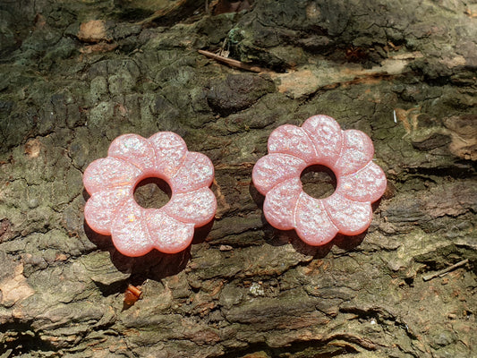 Paire de Pampilles Lisa Rose Fleur 8 pétales