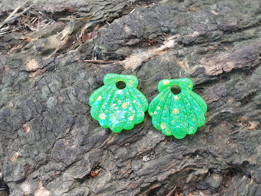 Pampilles Erina Verte pailletées coquillages
